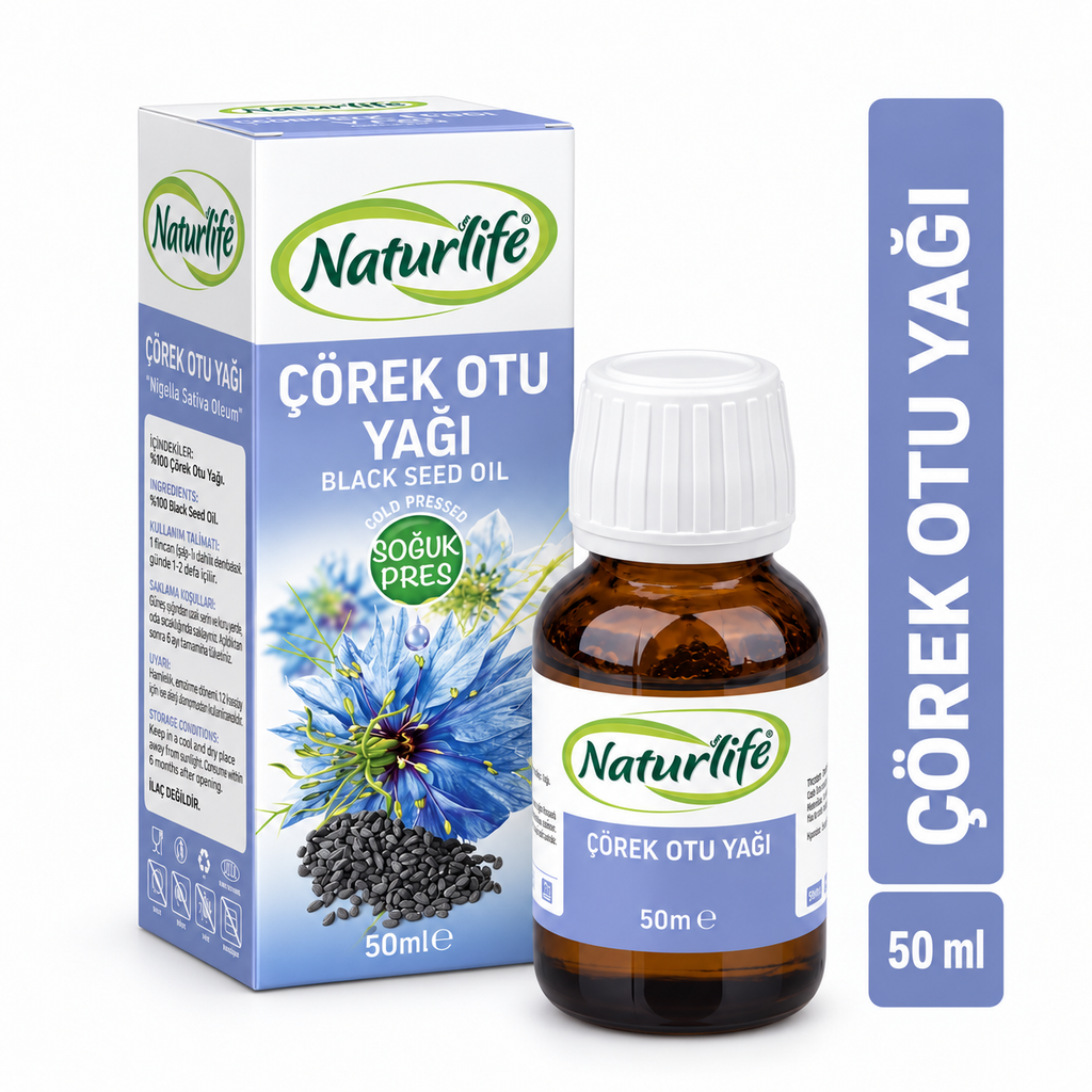 Soğuk Pres Çörek Otu Yağı – Katkısız Sabit Yağ (50 ml)