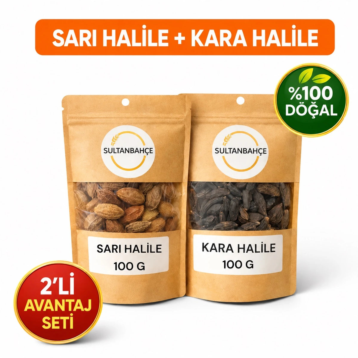Kara Halile & Sarı Halile İkili Paket – Doğal, Katkısız 2x100 Gr