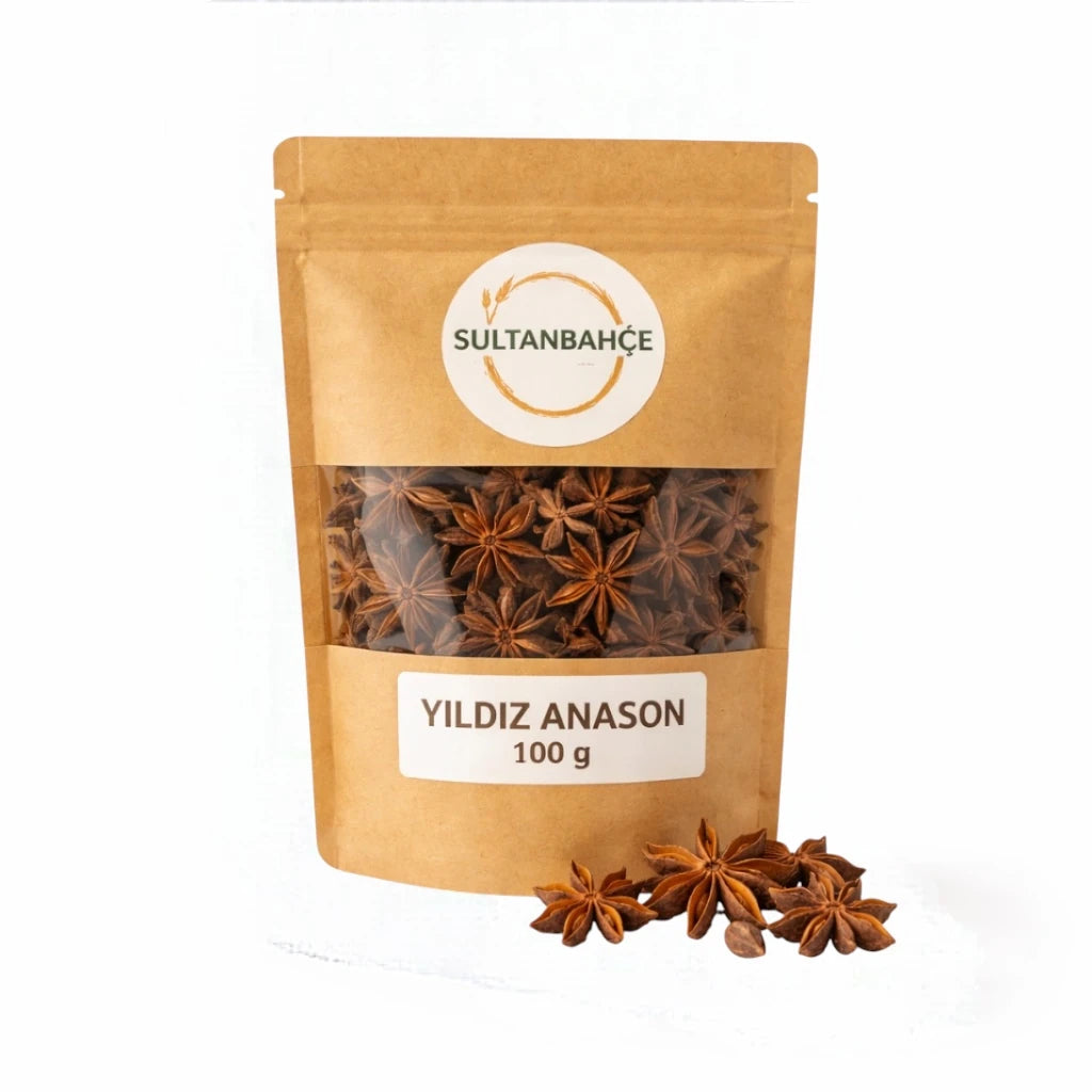 Yıldız Anason 100 gr ve 250 gr Seçenekleri – %100 Doğal, Kurutulmuş, Katkısız Baharat ve Bitki Çayı