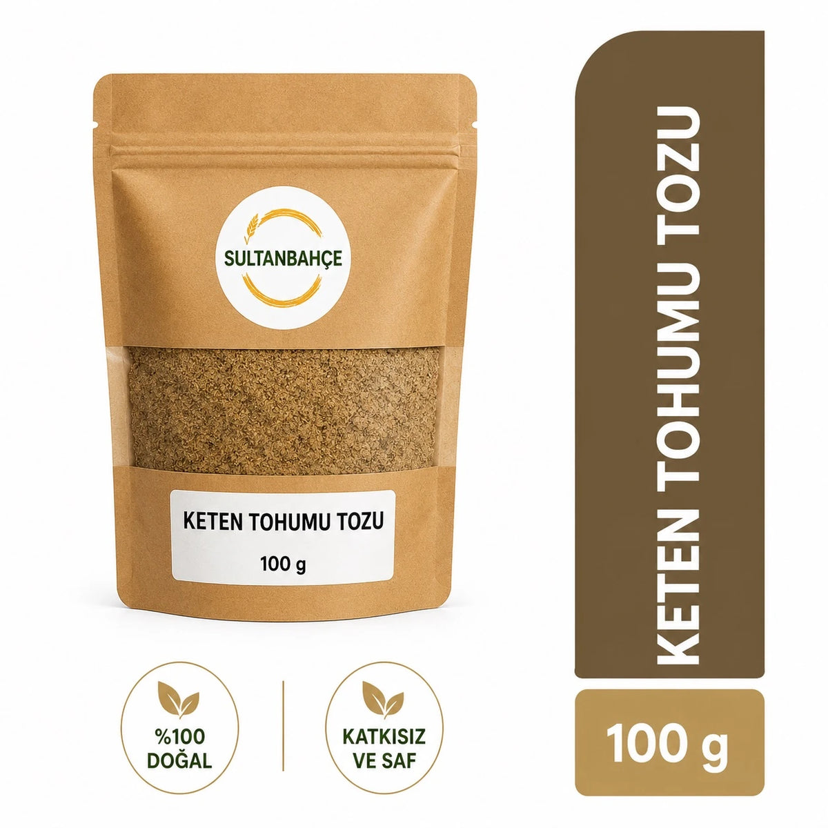 Keten Tohumu Tozu 100 g | Öğütülmüş – Lif ve Omega 3 Kaynağı – Vegan – Diyet Dostu – Doğal Ürün