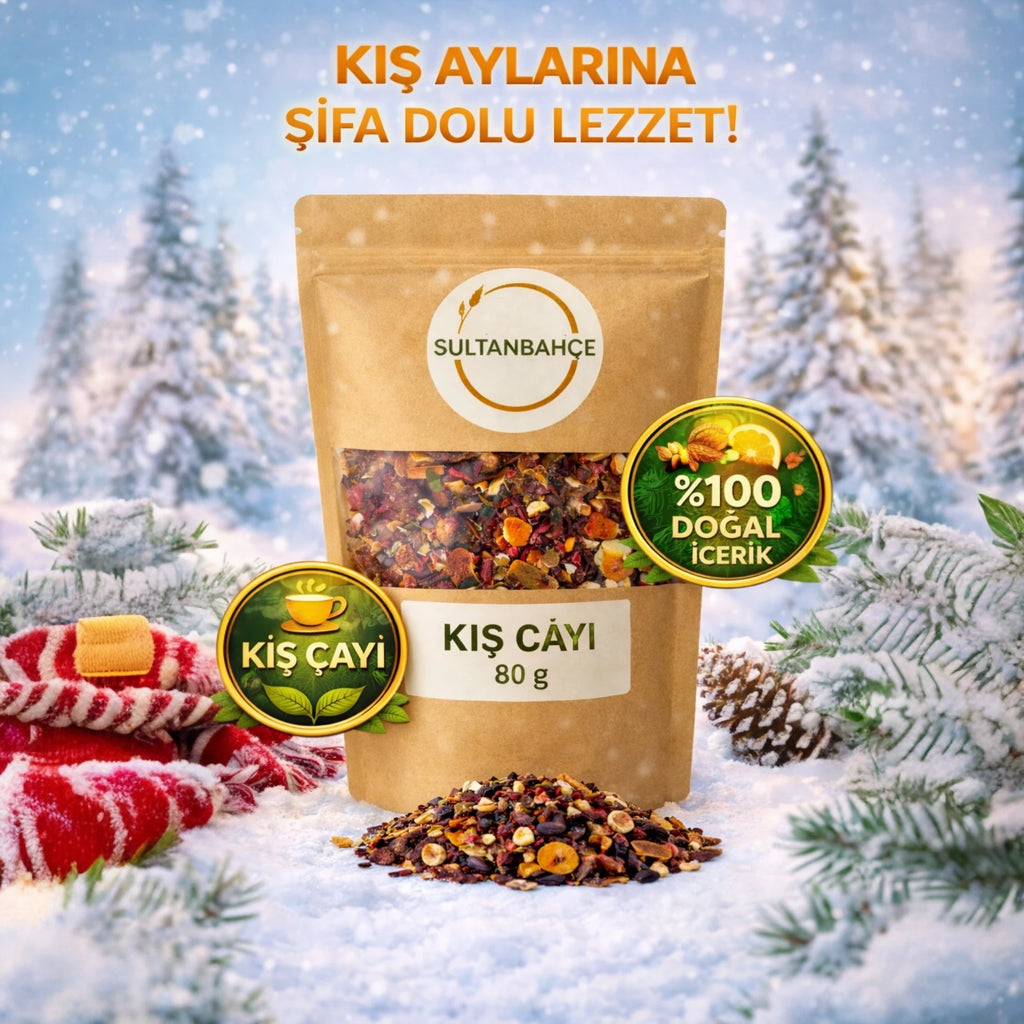 Kış Çayı 80 gr - Hibiskus, Kuşburnu, Çubuk Tarçınlı Atom Karışım - Bağışıklık Destekleyici Bitki Çayı