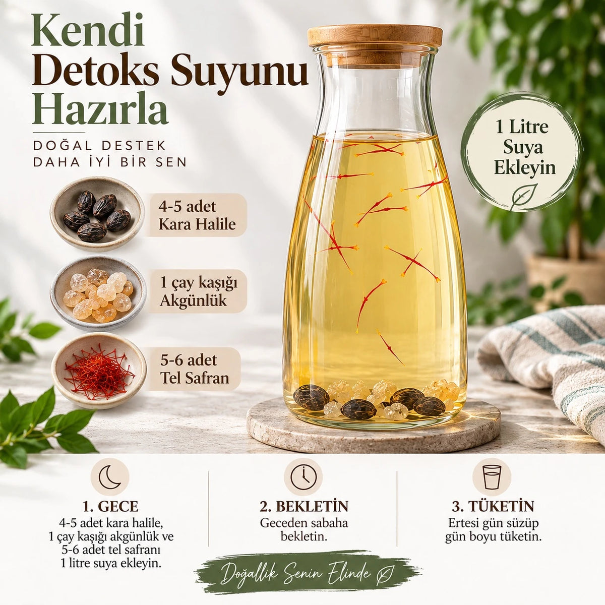 Bitkisel Detoks Seti | Kara Halile - Safran - Akgünlük
