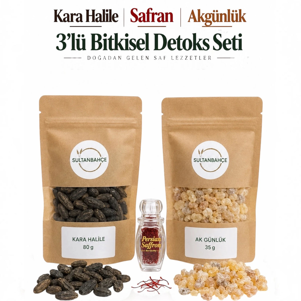 Bitkisel Detoks Seti | Kara Halile - Safran - Akgünlük