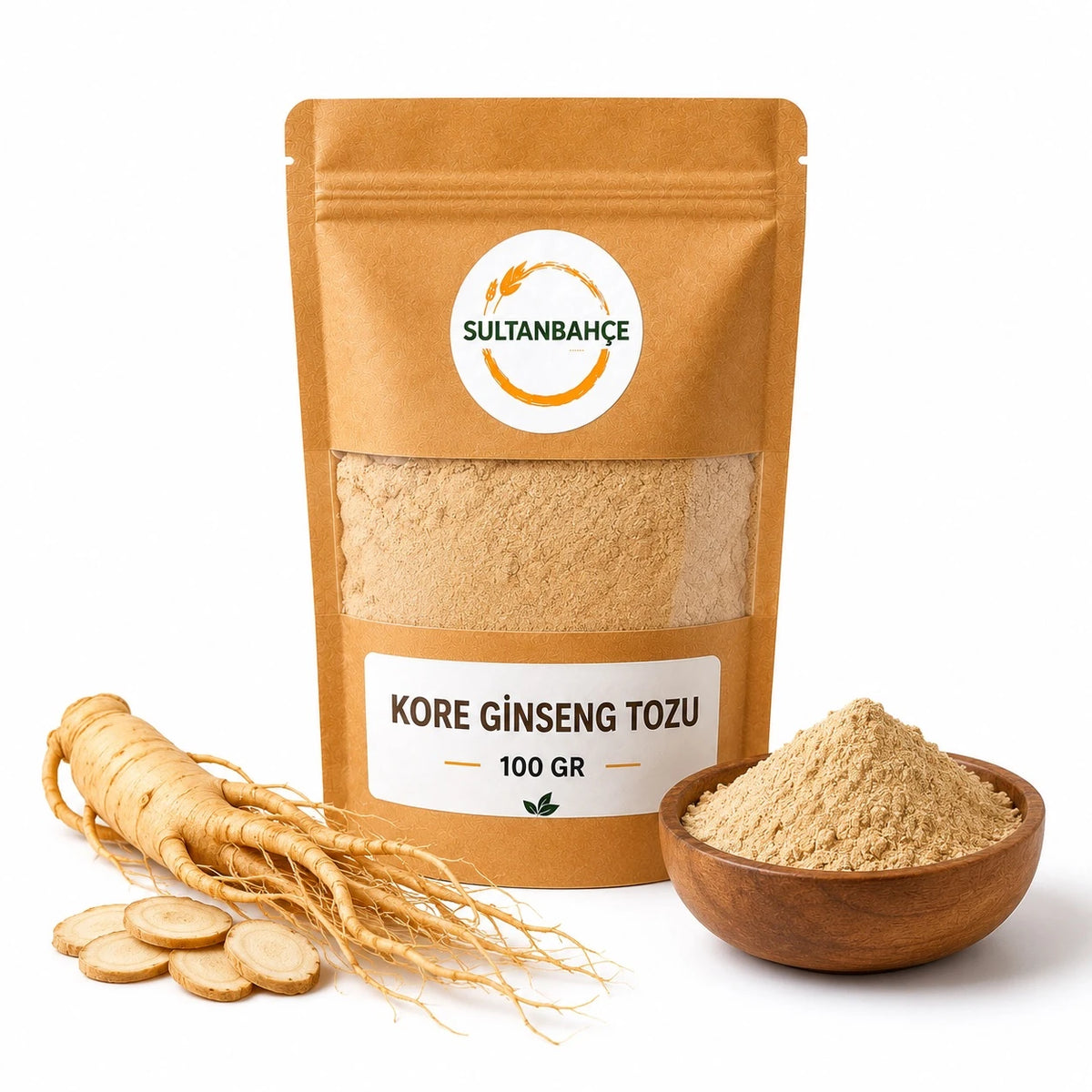 Orijinal Kore Ginseng Kökü Tozu | Katkısız & Doğal – 100 g
