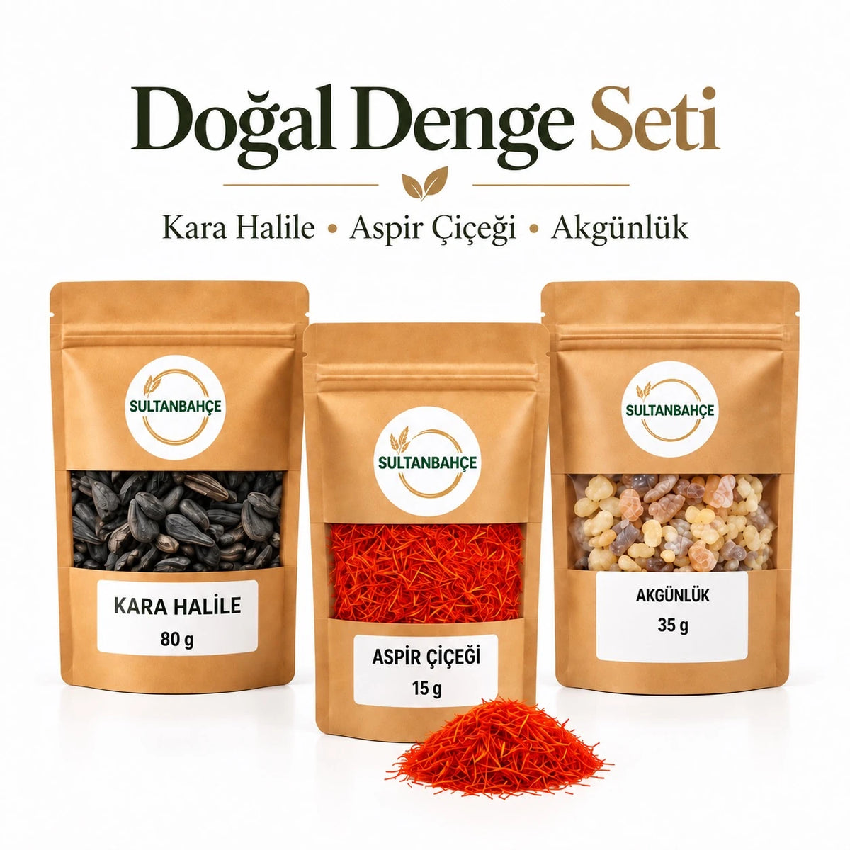 Akgünlük- Kara Halile-Aspir Çiçeği- Detoks Seti - Doğal Bitki Çayı