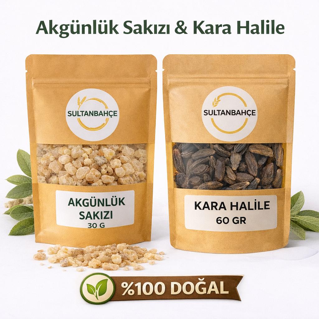Ak Günlük & Kara Halile Seti – Doğal Bitkisel İkili