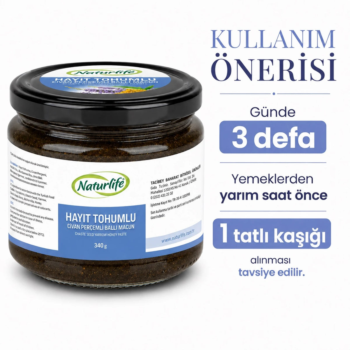 Hayıt Tohumlu & Civan Perçemli Ballı Macun 340 g
