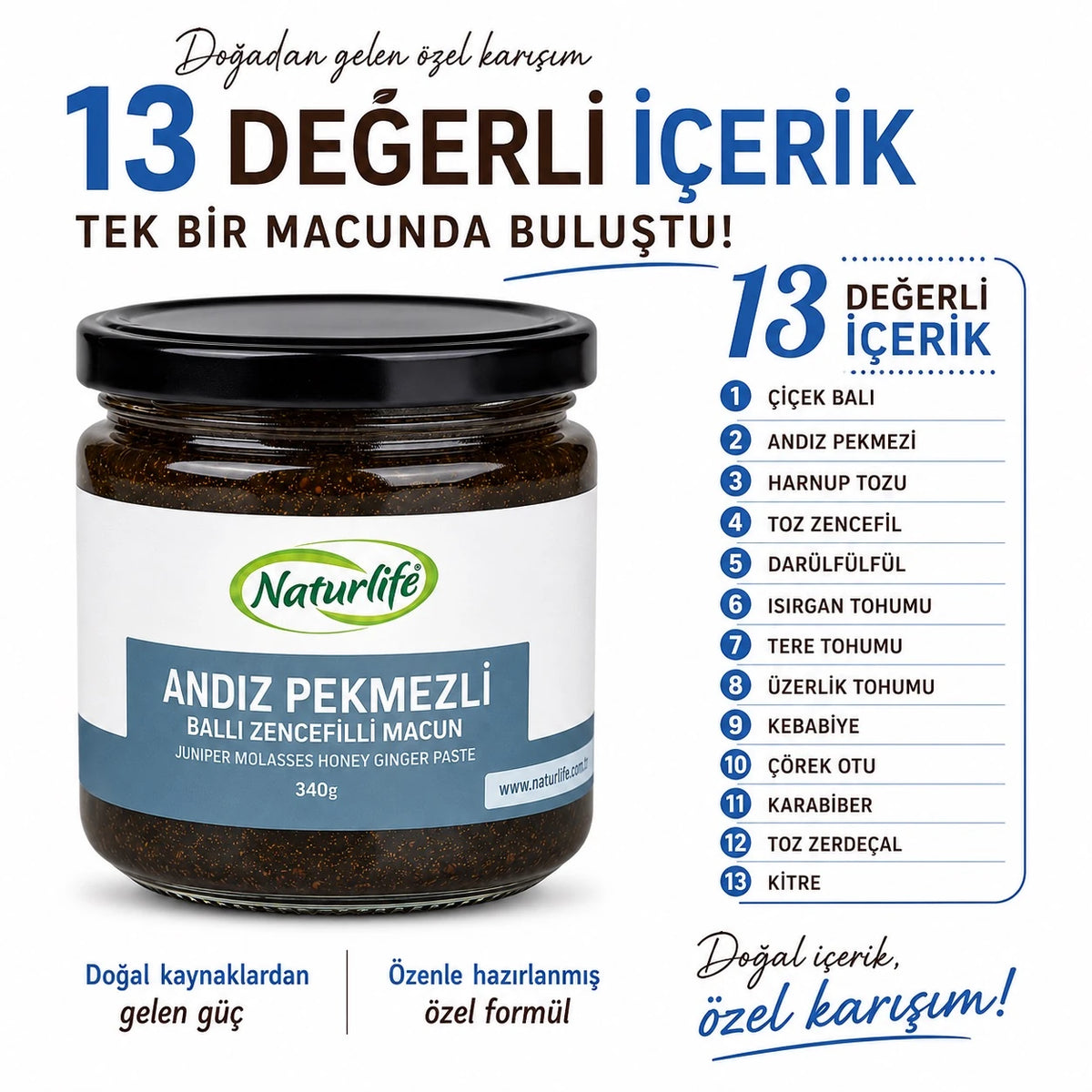 Andız Pekmezli Ballı Zencefilli Macun 340 g