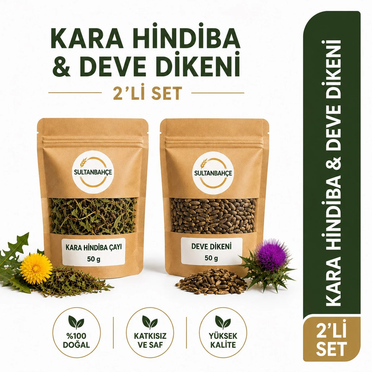 Karahindiba ve Deve Dikeni Çayı Seti | Detoks ve Arınmaya Bitkisel Destek