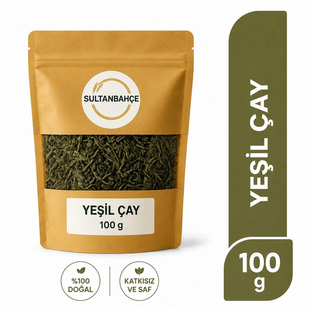 Yeşil Çay - Taze & Doğal Premium Yeşil Çay 100 gr | Yüksek Antioksidan, Detoks Etkili