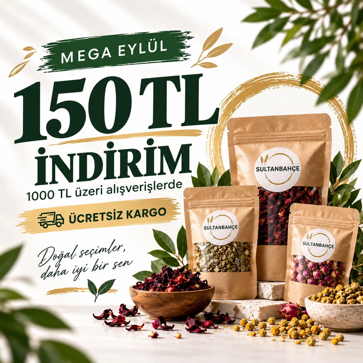 Şehre Dönüş Kampanyası – 1000 TL ve üzeri alışverişlerde 150 TL indirim, ücretsiz kargo