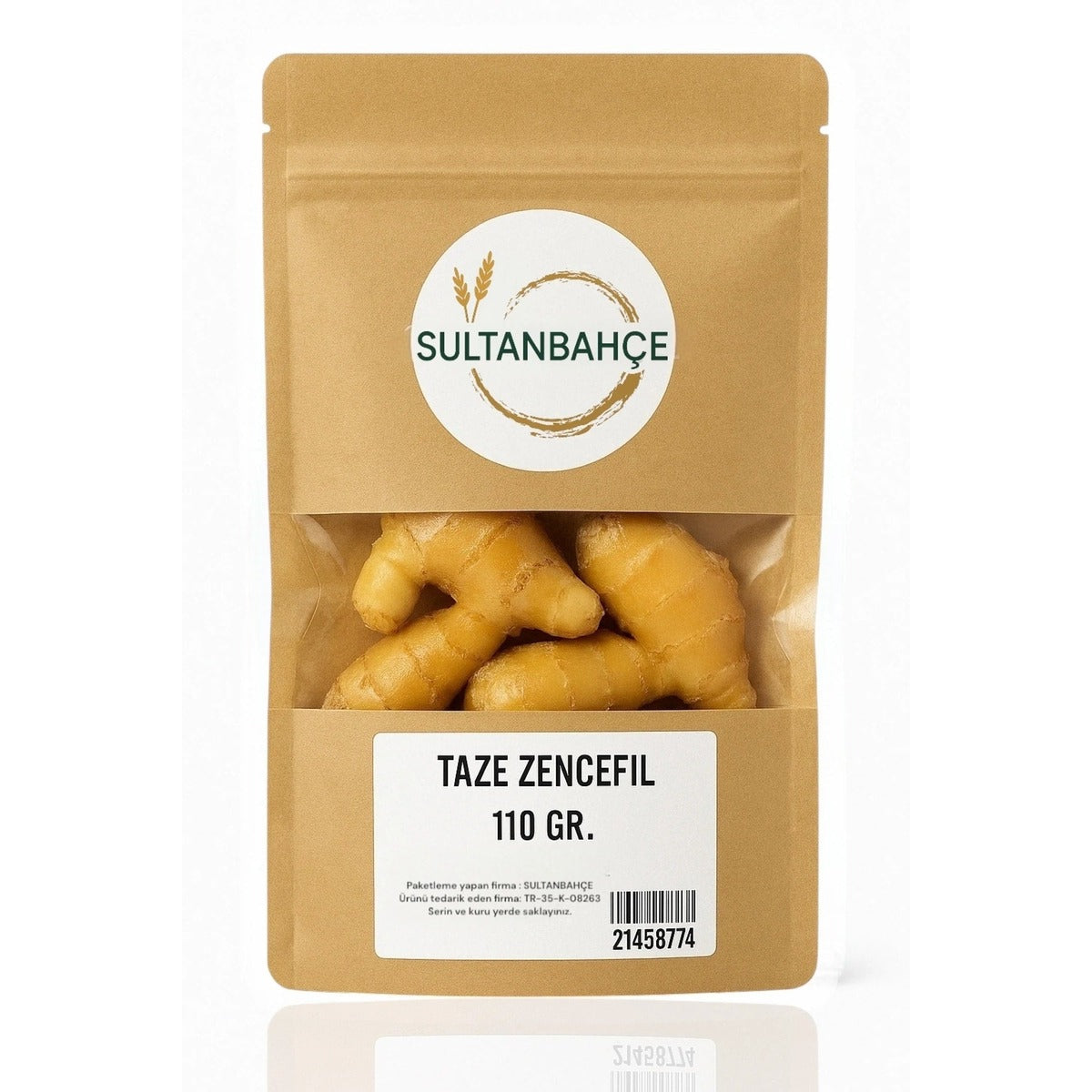 Doğal Taze Zencefil 110 Gram - Kök Zencefil - Yaş Zencefil