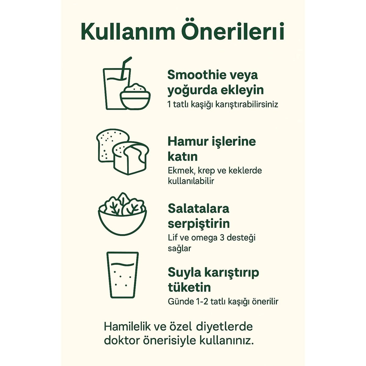 Keten Tohumu Tozu 100 g | Öğütülmüş – Lif ve Omega 3 Kaynağı – Vegan – Diyet Dostu – Doğal Ürün