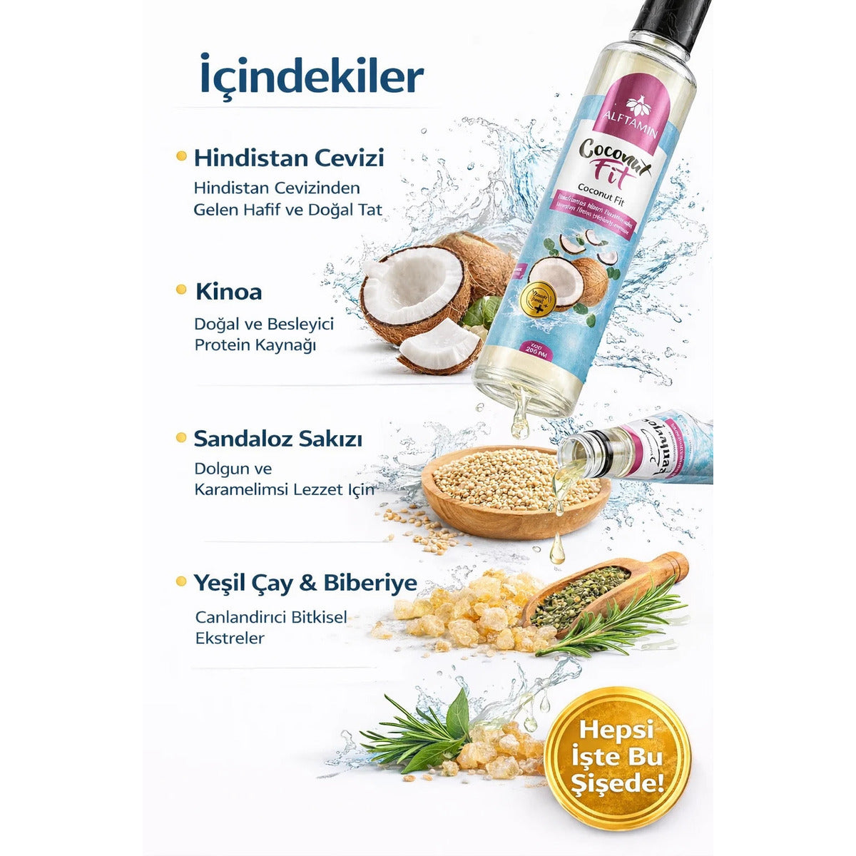 Coconut Fit Hindistan Cevizi Şurubu 250 ml - Detoks Mix