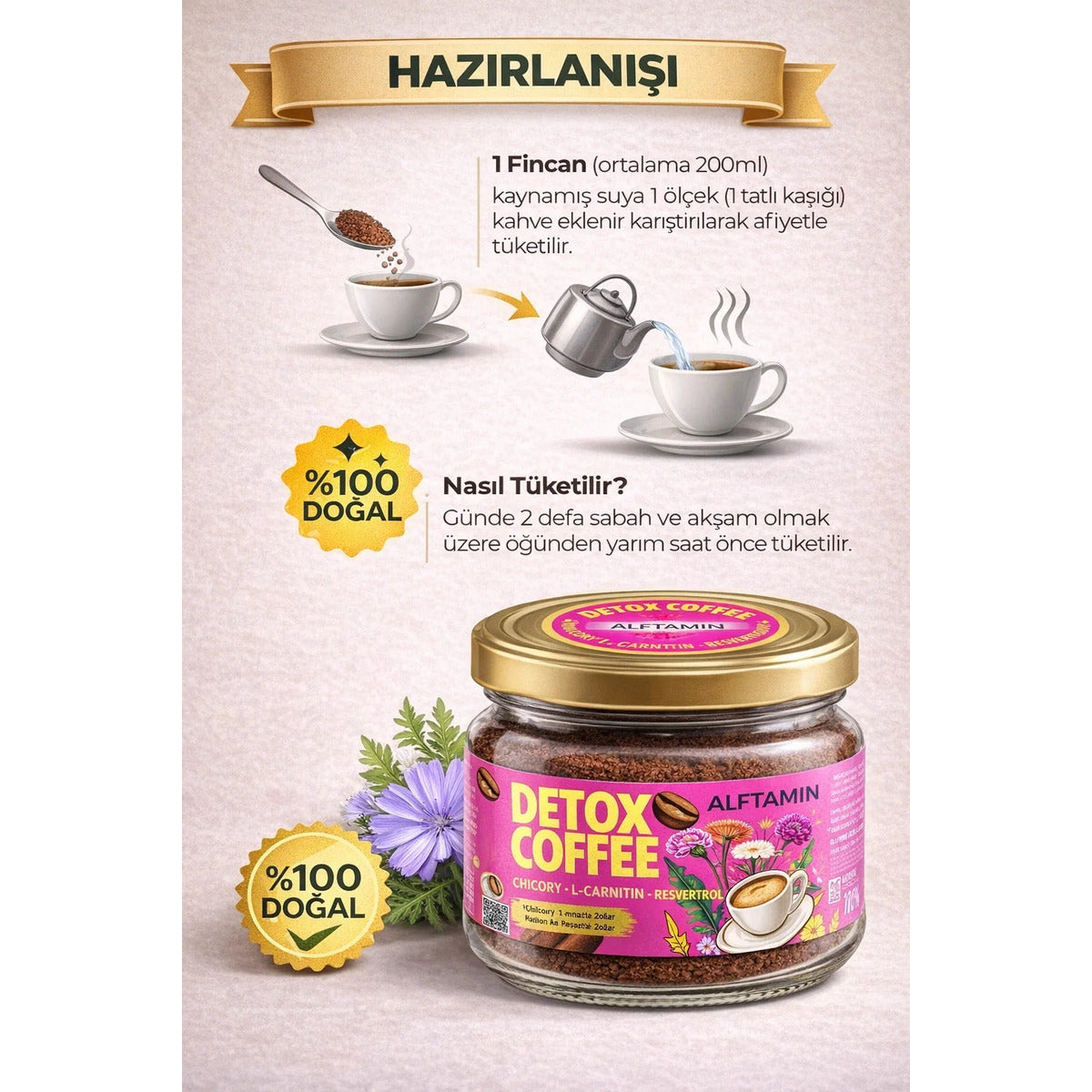 Detoks Kahve - Hindiba Kahvesi 250 gr